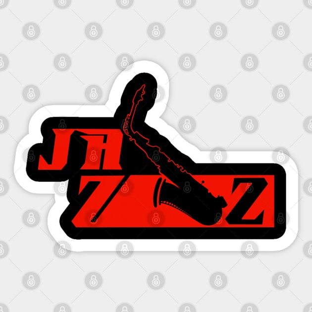 Jazz with saxophone Sticker by Designs by Romeo